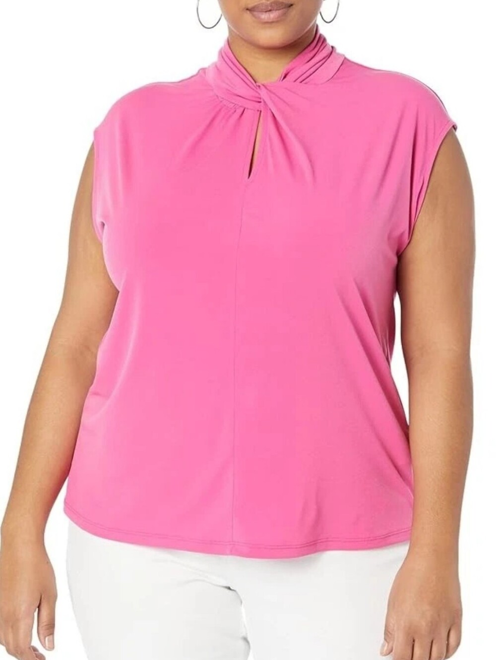 MK Pink Twist-Neck  Top